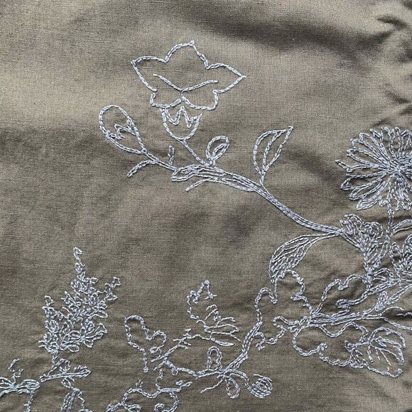 American Rag Mens Button Down Casual Shirt Short Sleeve Gray Embroidered XXL - Picture 3 of 4